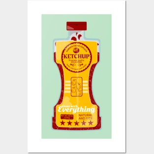 Ketchup Bottle Vector Food Art Posters and Art